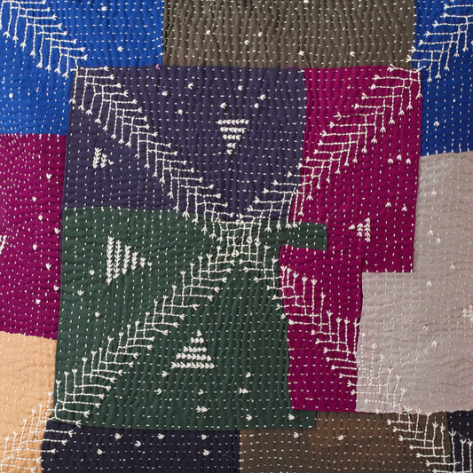 TKC003 - 01 PATCHWORK CUSHION COVER (L) (Mooli) 16"